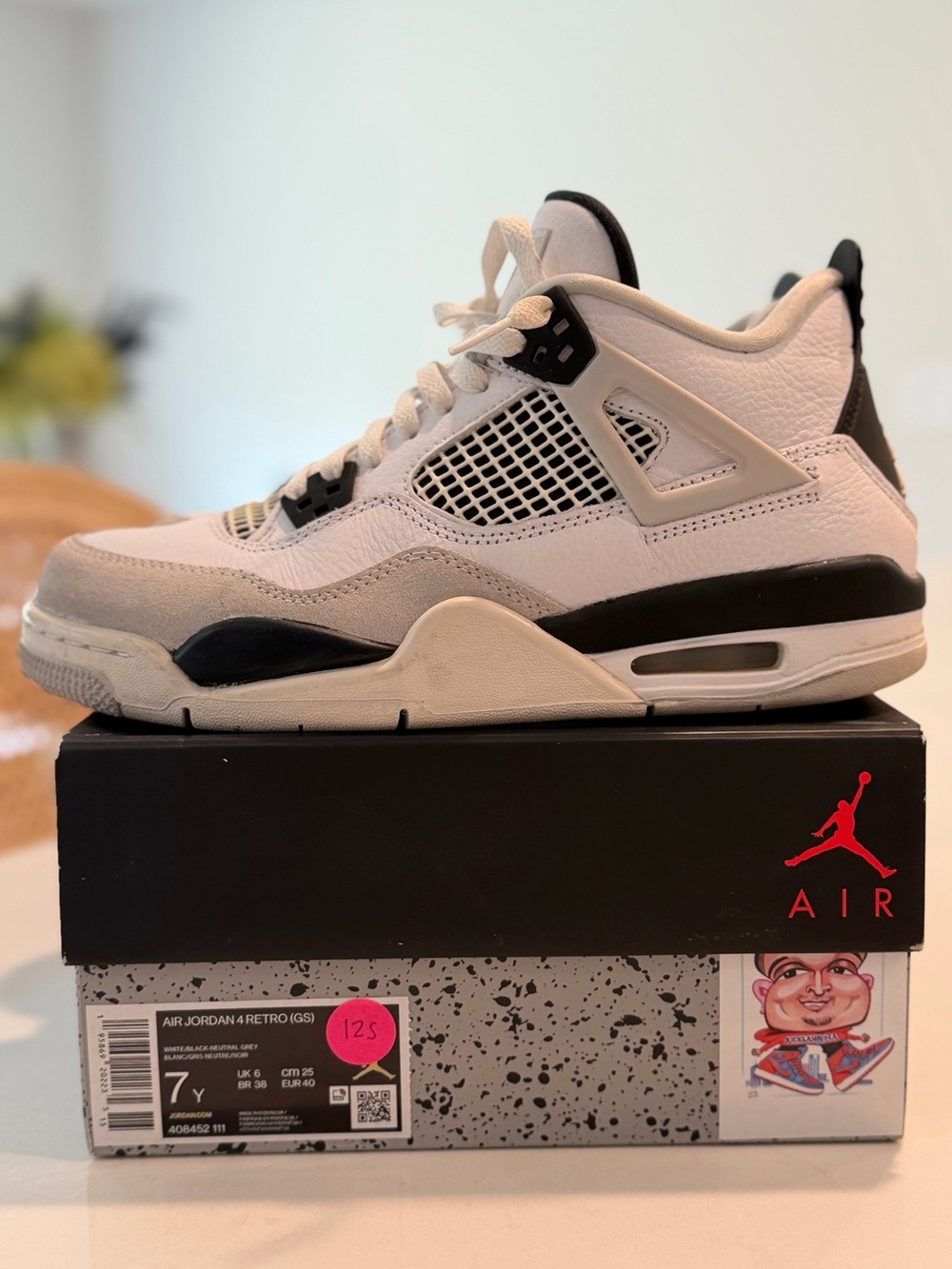 Jordan 4 Retro GS -Military Black Y7